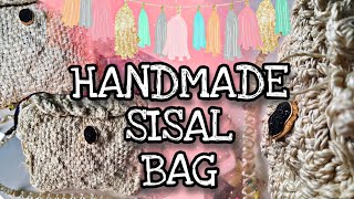 DIY Handmade Sisal Bag [upl. by Lydell99]