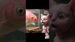 Fish and cat friendship🤣 funny video fishing cat shorts [upl. by Colene930]