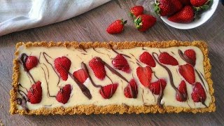 Crostata senza cottura alle fragole e cioccolato bianco [upl. by Jael]