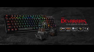 Redragon DEVARAJAS K556 RGB Mechanical Gaming Keyboard Review and Unboxing [upl. by Peppi]