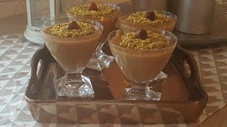 Crème Assida tunisienne aux noisettes  عصيدة البوفريوة التونسية [upl. by Aronael]