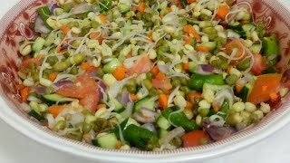 Green gram sprouts salad മുളപ്പിച്ച ചെറുപയർ സാലഡ്  healthy salad [upl. by Ayahs]