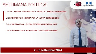 Sangiuliano Boccia il ministro si dimette proroga Concessioni balneari al 2027 [upl. by Lamdin]