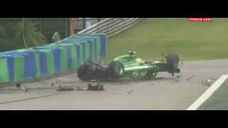 F1 2014 Marcus Ericsson Acidente Hungaroring [upl. by Chace]