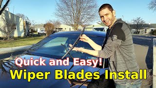 How To Easily Install Change Replace Car Wiper Blades Ford Motorcraft Wear Indicator Review DIY 🚘 [upl. by Kee]