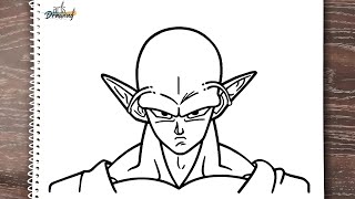 How to draw PICCOLO from Dragonball step by step [upl. by Ainavi387]