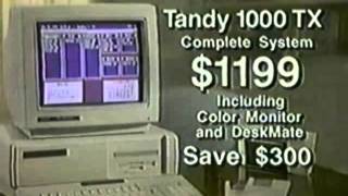 1988 Radio Shack TV Commercial  Tandy 1000TX Computer [upl. by Lodhia402]