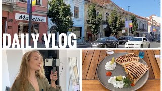 La o plimbare prin Cluj o rutina de dimineata niste shopping la DM  DAILY VLOG [upl. by Grounds]