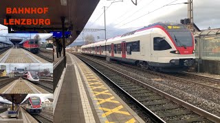 Züge beim Bahnhof Lenzburg  Trains at Lenzburg station 2020 [upl. by Icyaj487]