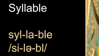 What is a SyllableHow to count syllablesSyllabic structureHSA EnglishVHSEHSSTUGC NETSET [upl. by Colwell18]