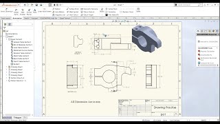 Solidworks Tutorial  How to convert 3D to 2D Drawing amp Drafting in solidworks [upl. by Miharba]