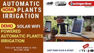 autogardner solar wifi automatic plants watering irrigation timer garden rterrace balcony [upl. by Funch72]