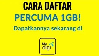 Caracara dapat kan free Digi1GB setiap hariSim kad digi free 1GB paling MUDAHnew 2021 [upl. by Bywaters978]