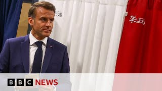 French President Emmanuel Macron calls snap parliament election  BBC News [upl. by Nolubez540]