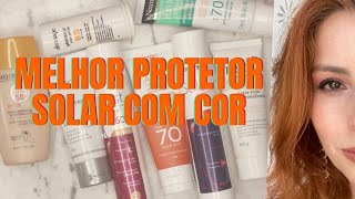 Qual o melhor protetor solar solar com cor Bioderma Neutrogena Needs Dermage Actine Solst [upl. by Reyotal]