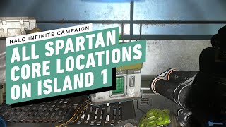 Halo Infinite Campaign Guide  All Spartan Core Locations Island 1 [upl. by Keverne]