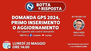 Domanda GPS 2024 al via le istanze primo inserimento o aggiornamento [upl. by Rebba]