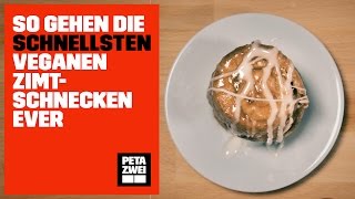 Die SCHNELLSTEN veganen Zimtschnecken EVER  PETA ZWEI [upl. by Colin]