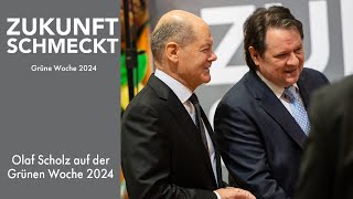 Bundeskanzler Olaf Scholz auf der Grünen Woche 2024 [upl. by Ariaes368]