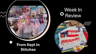 Week In ReviewVeterans Quilt ChallengeCrochet Huggable ToteOrganization quilts veterans [upl. by Lilith]