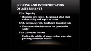 Counseling Ethics  Evaluation Assessment and Interpretation [upl. by Magill]