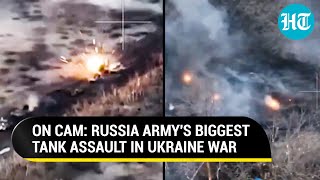 RussiaUkraines Biggest Tank War In ThreeYear Conflict Near Avdiivka  Watch Dramatic Footage [upl. by Nylram870]