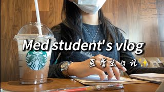 China med school vlog｜5th year med student✨｜productive study routine 📖｜dermatology｜shopping café🥤✌🏻 [upl. by Ayoj]