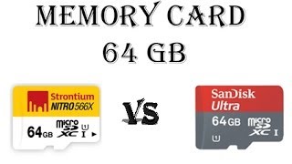 Strontium Nitro 566X UHS1 vs Sandisk Ultra 64 GB performance comparision [upl. by Ela]