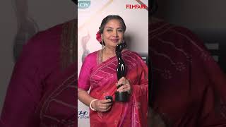 ShabanaAzmi post bagging the Black Lady for Best Actor In a Supporting Role Female [upl. by Daisi]