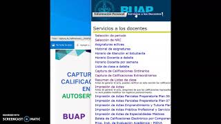 Captura de calificaciones en Autoservicios [upl. by Eceirtal]