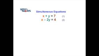 Simultaneous Equations  Elimination 1 [upl. by Eiznikam]