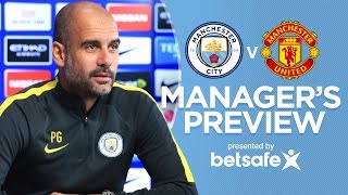 GABRIEL JESUS amp AGUERO ARE READY  City v United  Guardiola Press Conference [upl. by Anihsit]