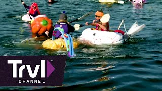 The Damariscotta Pumpkin Regatta  Travel Channel [upl. by Kohsa]