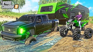 SECRET MUDDING HOLE FOUND  MILLIONAIRE MUDDING  FARMING SIMULATOR 2019 [upl. by Miahc]