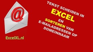 Tekst scheiden in Excel  emailadressen [upl. by Aliakim]