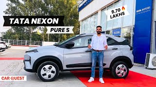 New Tata Nexon Pure amp Pure S Detailed Walkaround  Car Quest [upl. by Nelie]