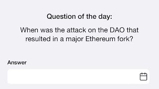 4th August Time Farm Answer Today  When was the attack on the DAO that resulted major Ethereum fork [upl. by Efal46]