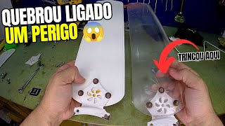 TROQUEI AS HÉLICES DE ACRÍLICO POR MDF DO VENTILADOR DE TETO 🚨 [upl. by Nasya]