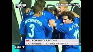 BAGGIO  against juventus 2001 [upl. by Elletnahc]