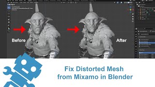 Fix Distorted Mesh from Mixamo in Blender [upl. by Baldwin]