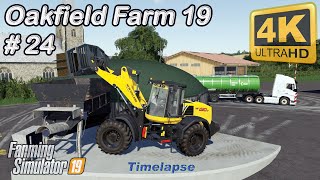 Refilling the BGA cows care and harvesting canola  Oakfield Farm 19  FS19 TimeLapse 24  4K [upl. by Adianez]