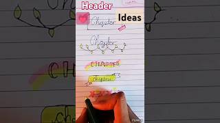 Header💗 ideas💡 with Highlighter [upl. by Sirhc]