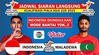 Jadwal Kualifikasi Piala Asia U20  Indonesia vs Maladewa  Jadwal Timnas Indonesia Live Indosiar [upl. by Clarissa]