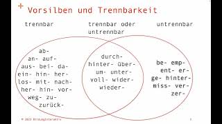 Deutsch lernen  trennbare und untrennbare Verben [upl. by Grannias]