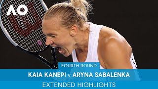 Kaia Kanepi v Aryna Sabalenka Extended Highlights 4R  Australian Open 2022 [upl. by Hairom]