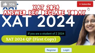 XAT 2024 💯 ANSWER KEY DECLARE TODAY ALERT 🚨 IMPORTANT UPDATE STUDENTS xat xat2024 xatexam [upl. by Bocyaj]