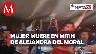 Mujer muere tras caída de lona en evento de Alejandra Del Moral en Tecámac [upl. by Eiboj]