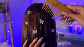 ASMR Relaxing Hairplay  Hairbrushing For Deep Sleep Scalp Massage Combing Scalp Scratching hair [upl. by Jedlicka482]