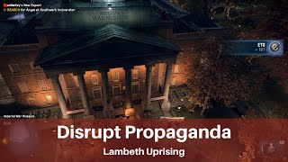 Disrupt Propaganda Borough Mission  Lambeth Uprising  Watch Dogs Legion [upl. by Ellga]