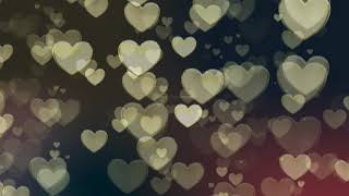 golden moving hearts background  Heart motion Background  love heart background video effects hd [upl. by Floridia]